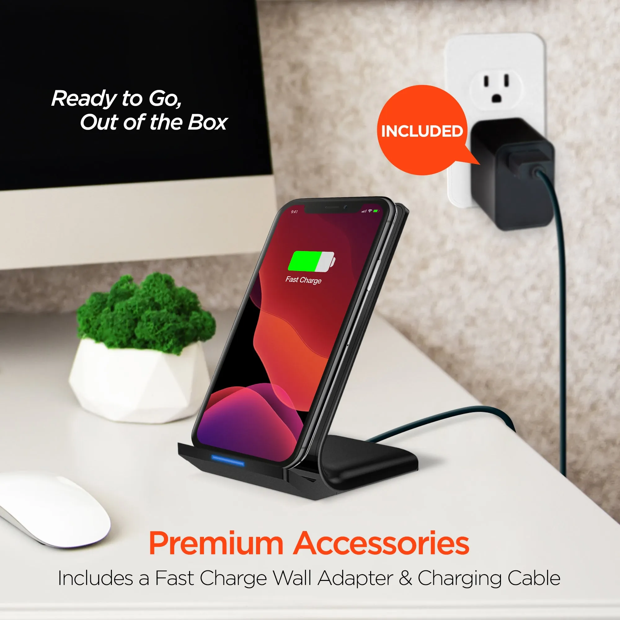 10W Wireless Fast Charging Stand | Black