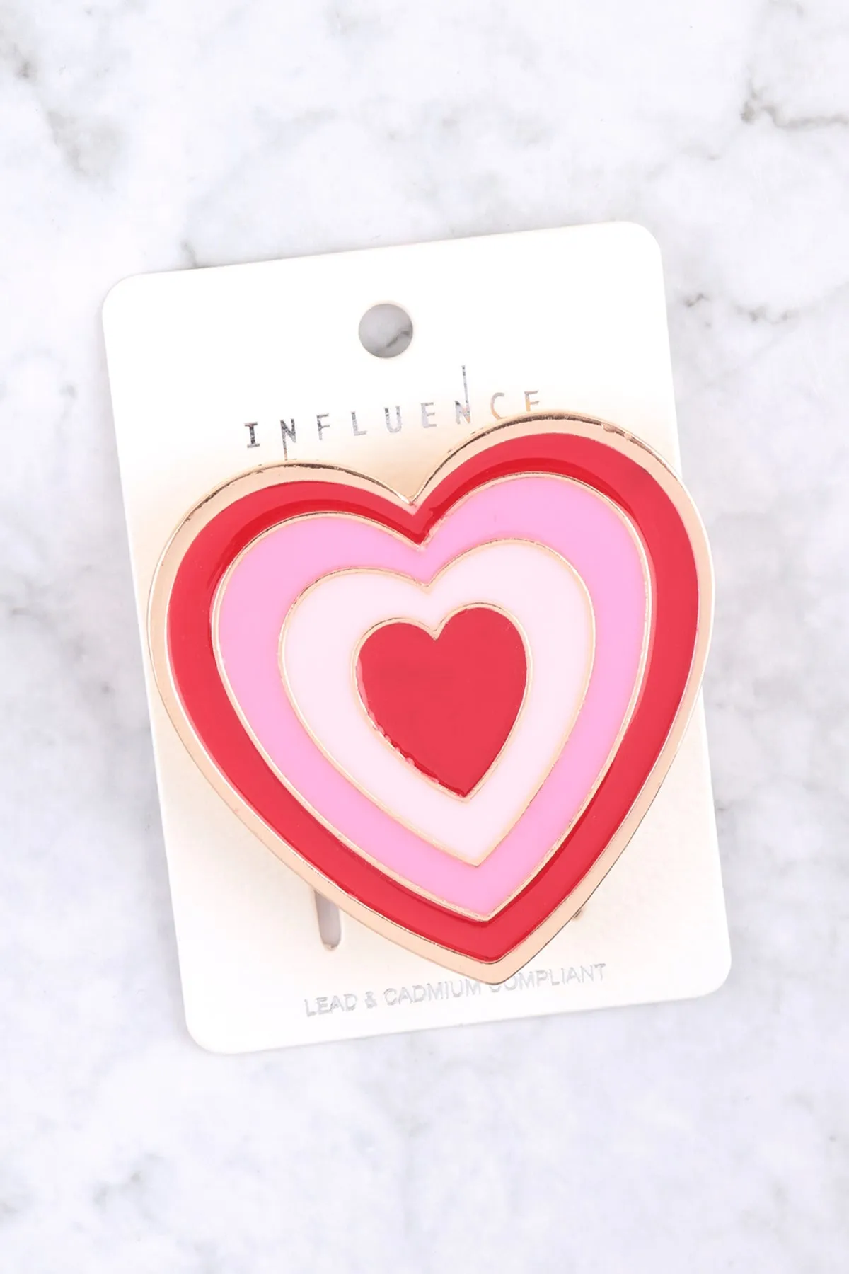 1.5" HEART SHAPED ENAMEL PHONE GRIP HOLDER