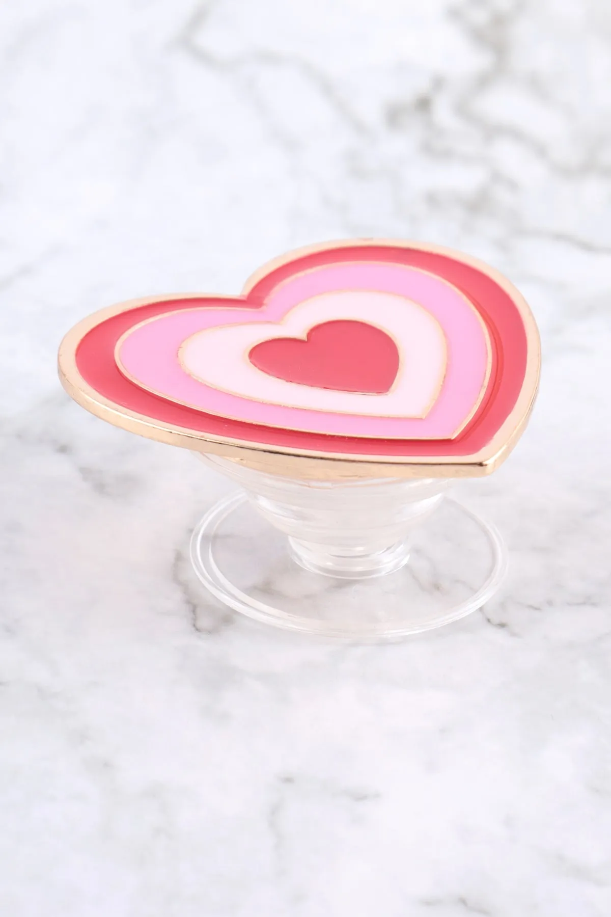 1.5" HEART SHAPED ENAMEL PHONE GRIP HOLDER