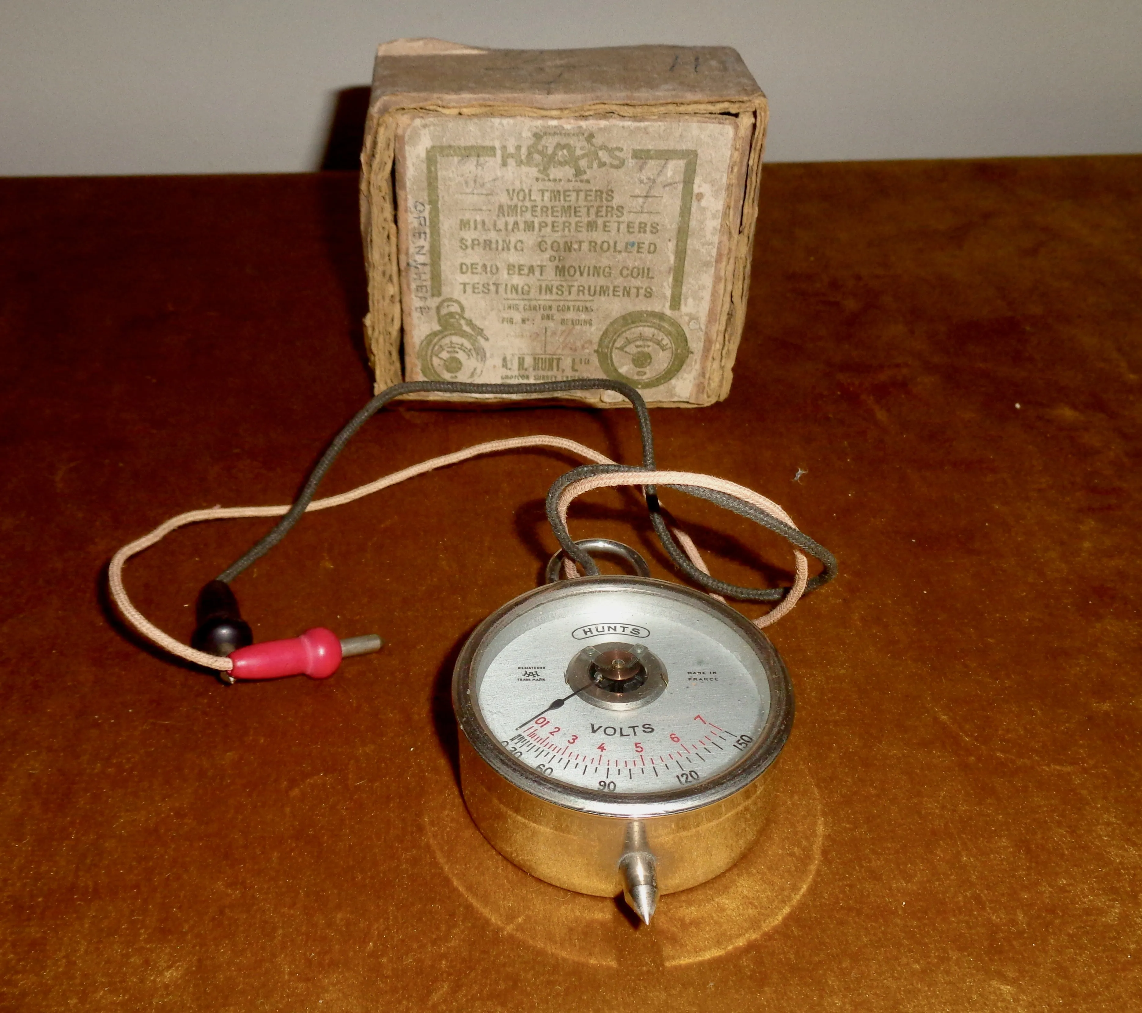 1930s AH Hunt Ltd Pocket Voltmeter Measuring 0-150 Volts