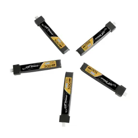 1S 300mAh 75C LiHV Battery with BT2.0 Connector (5pcs)