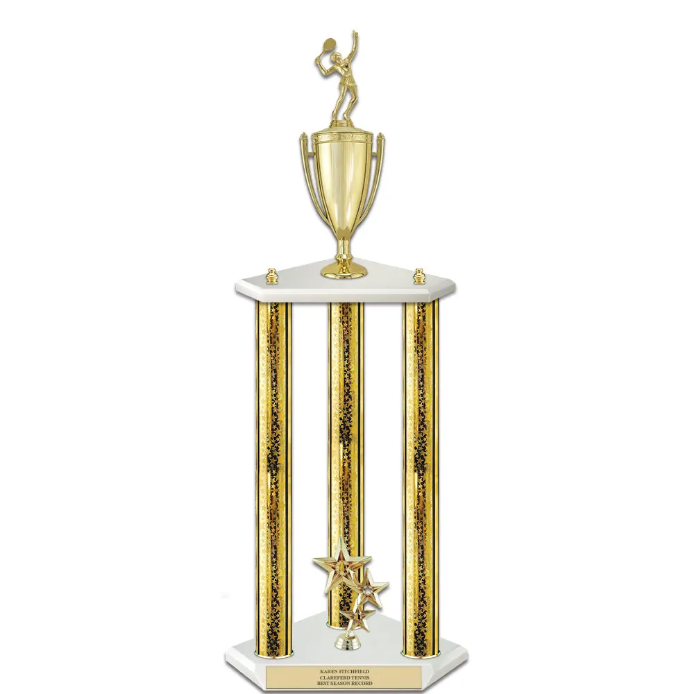 26" White Finished Award Trophy