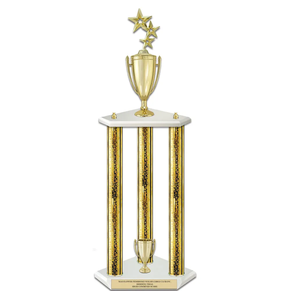 26" White Finished Award Trophy