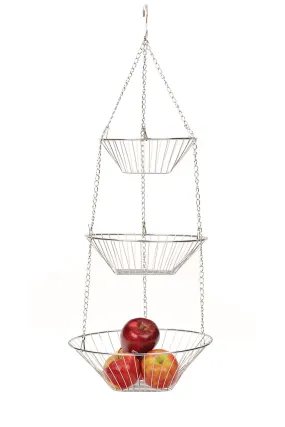 3 Tier Hanging Stainless Steel Basket