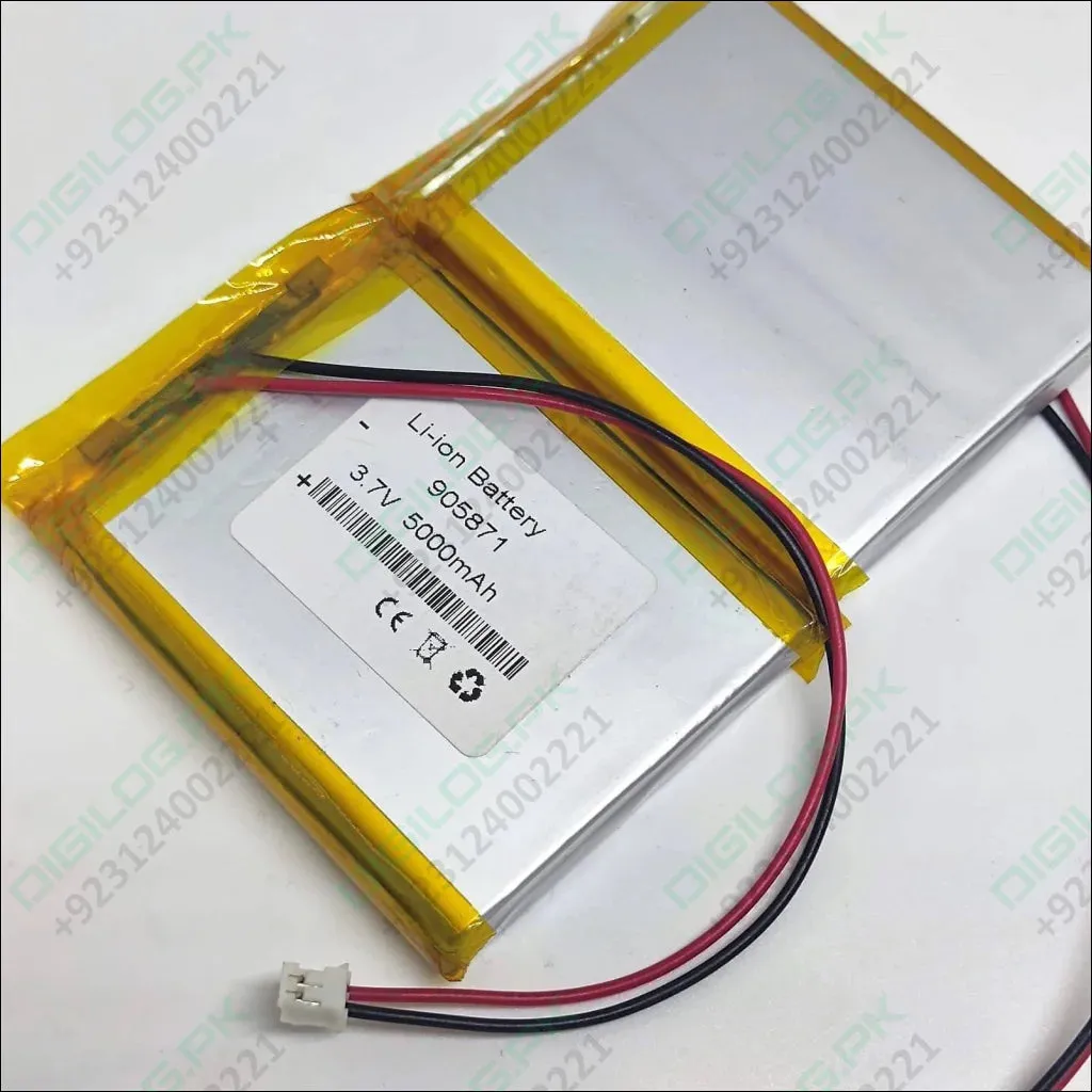 3.7v 5000mah Lithium-ion Battery With Jst 2.0mm Connector And Bms In Pakistan