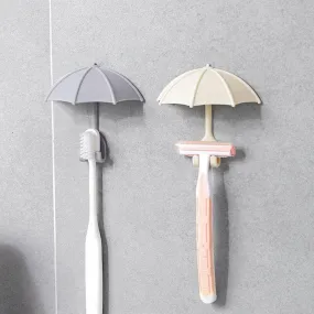 3pcs Set Cute Umbrella Toothbrush Hook