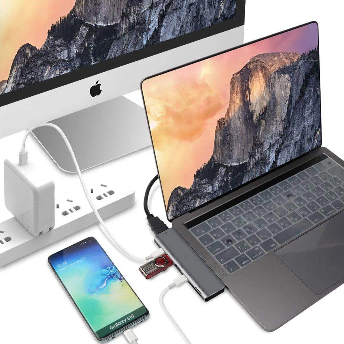 7in1 USB C Hub Adapter For Macbook