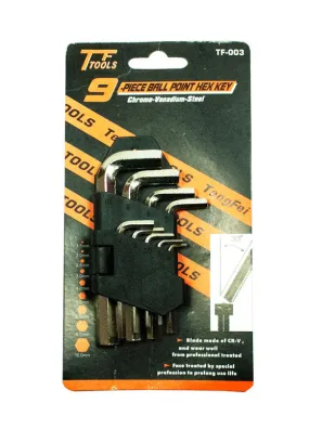 9 PC Ball Point Hex Key Wrench Set