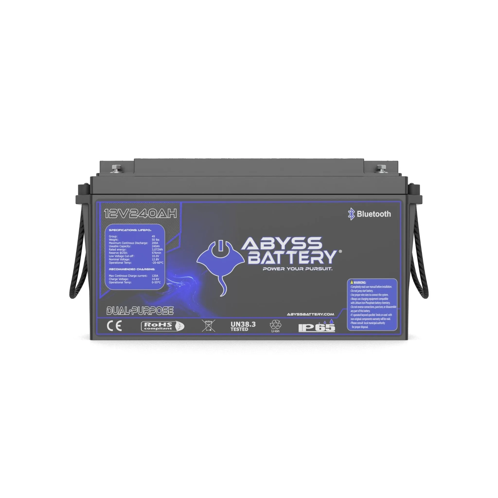 Abyss Battery® 12V 240Ah Dual-Purpose Marine Lithium Battery