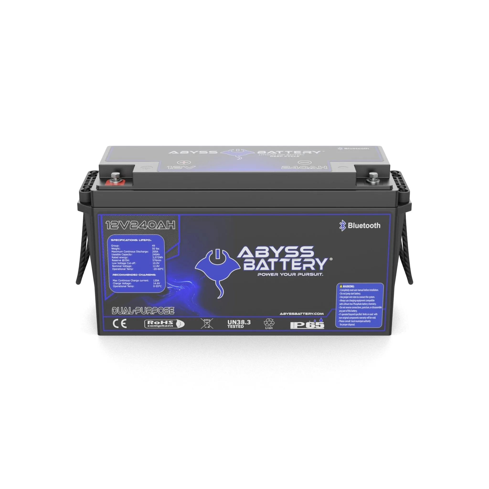 Abyss Battery® 12V 240Ah Dual-Purpose Marine Lithium Battery