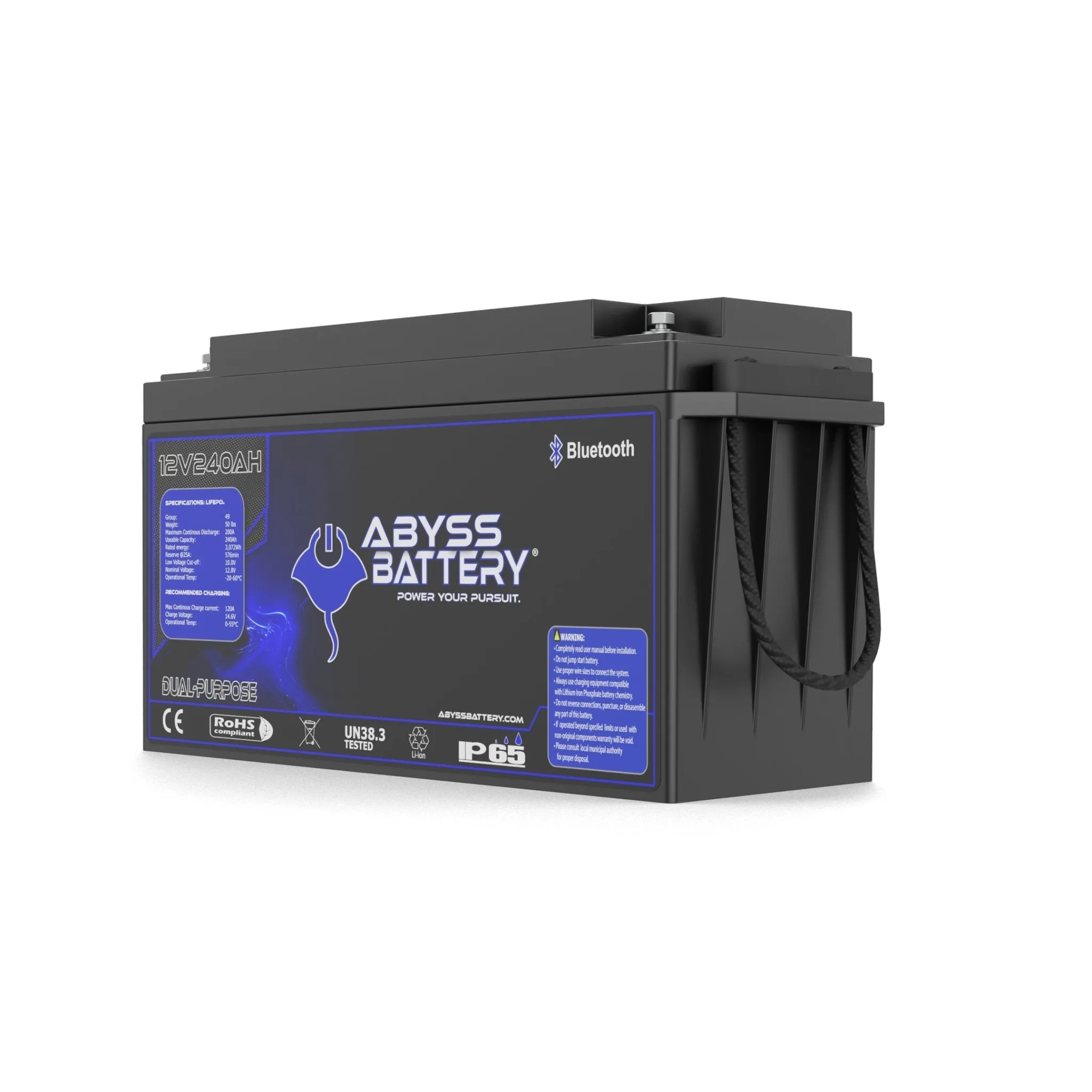 Abyss Battery® 12V 240Ah Dual-Purpose Marine Lithium Battery