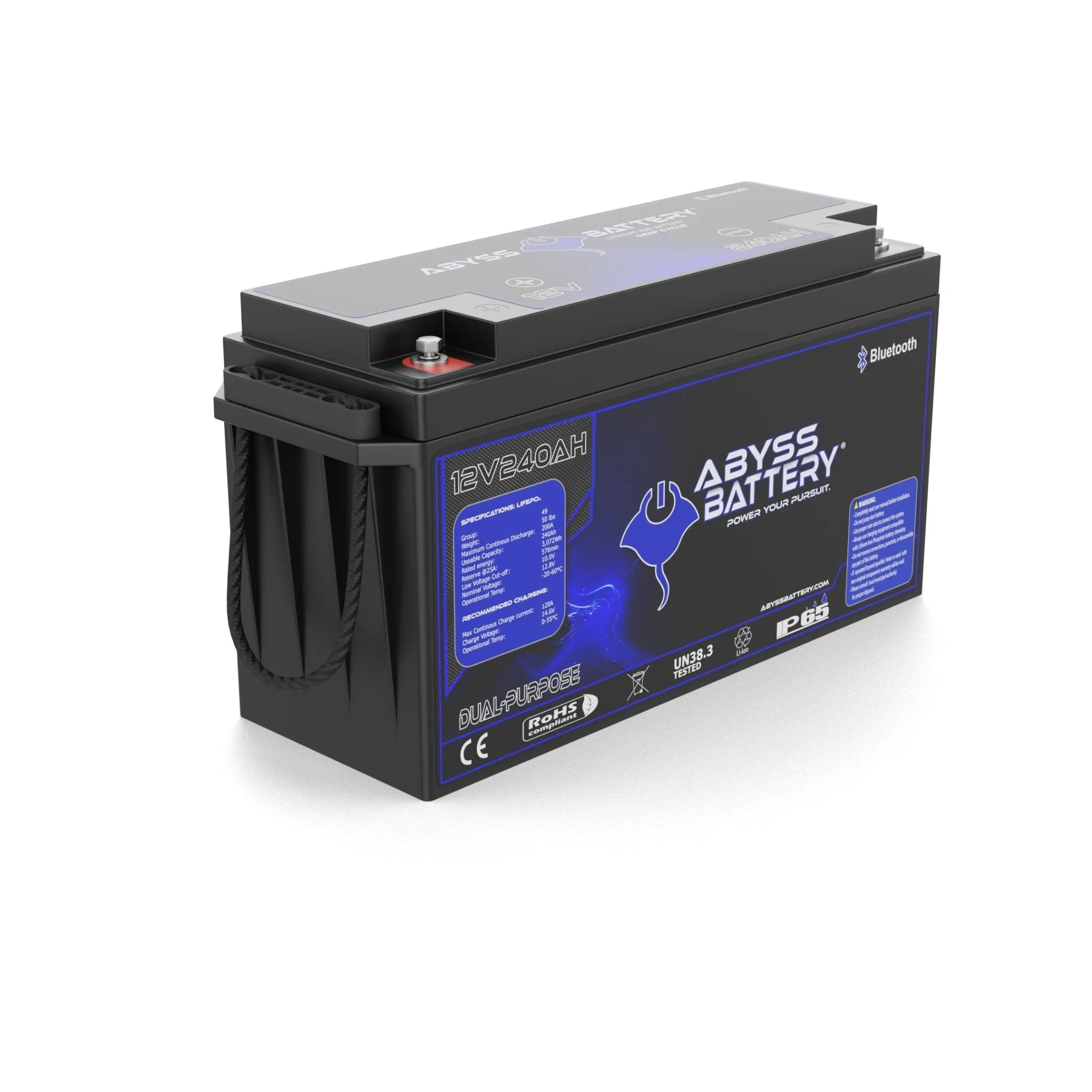 Abyss Battery® 12V 240Ah Dual-Purpose Marine Lithium Battery