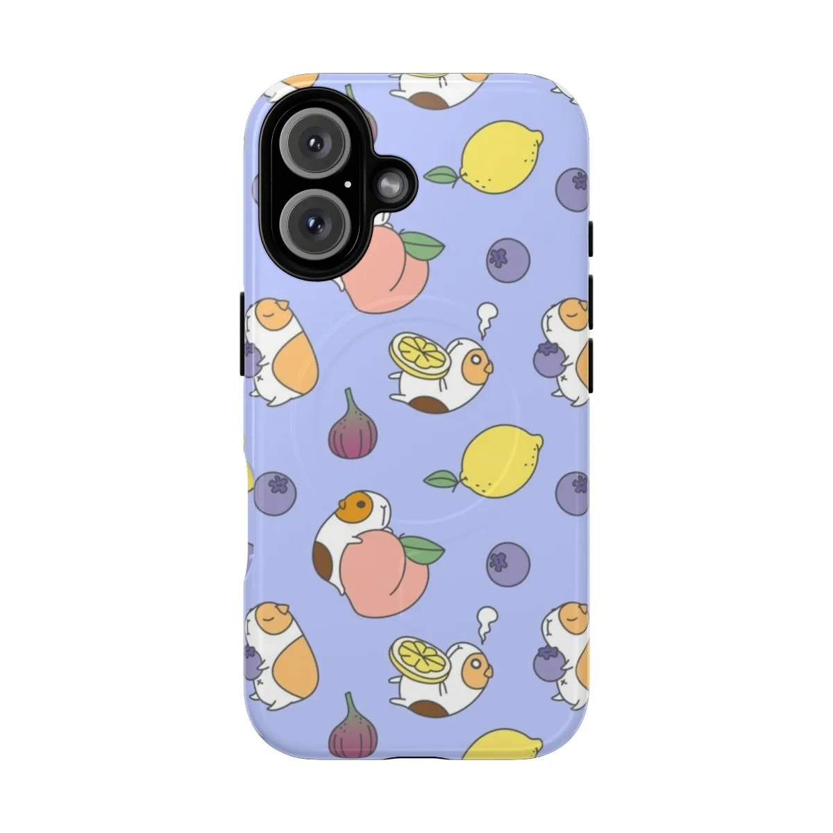 Adorable Guinea Pig and Blueberry Protective Phone Case