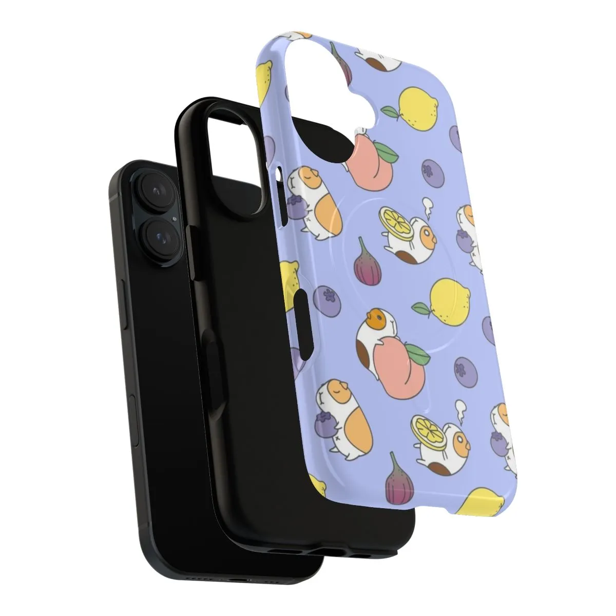 Adorable Guinea Pig and Blueberry Protective Phone Case