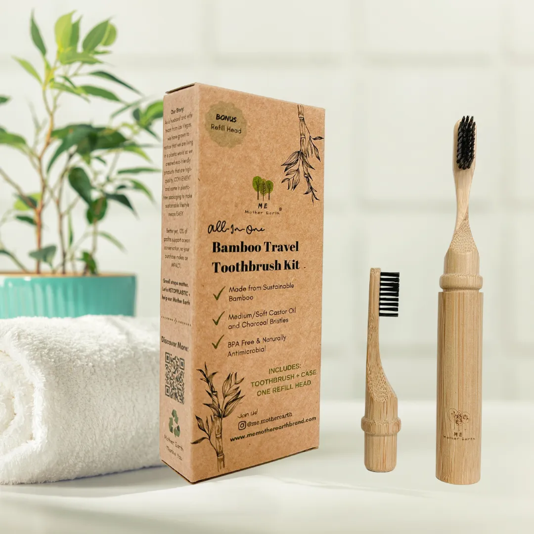 All-in-One Bamboo Travel Toothbrush