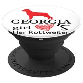 Amazon.com: Super Awesome This Georgia Girl Loves Her Rottweiler Dog - PopSockets Grip and Stand for Phones and Tablets: Cell Phones & Accessories