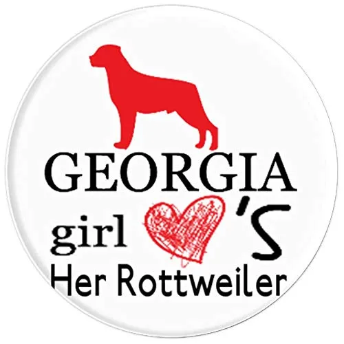 Amazon.com: Super Awesome This Georgia Girl Loves Her Rottweiler Dog - PopSockets Grip and Stand for Phones and Tablets: Cell Phones & Accessories