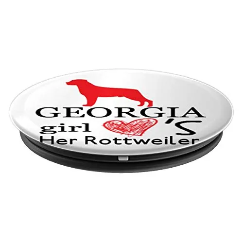 Amazon.com: Super Awesome This Georgia Girl Loves Her Rottweiler Dog - PopSockets Grip and Stand for Phones and Tablets: Cell Phones & Accessories