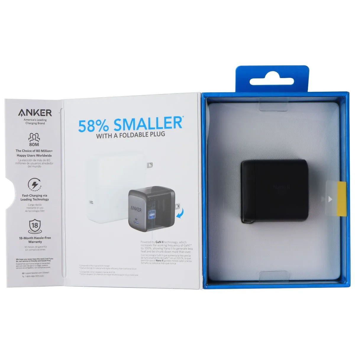 Anker Nano II (65W) USB-C (Single Port) 715 Charger - Black (A2663)