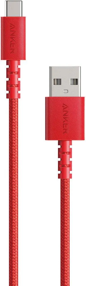 Anker Powerline Select  USB-A to USB-C Cable (3ft) Red, High Durability