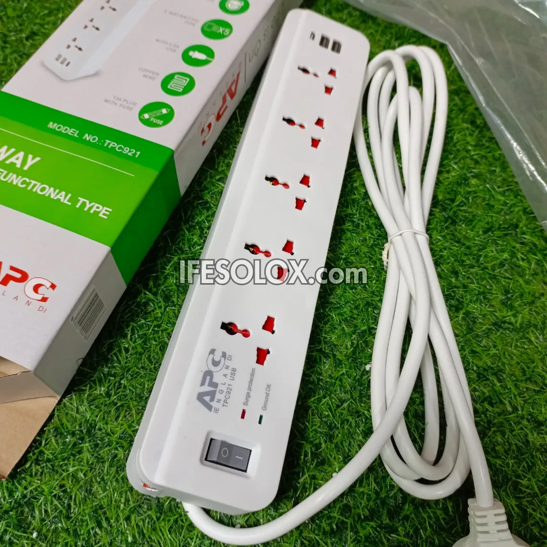 APC SurgeArrest 13AMPS Surge Protector Extension with 5 Sockets - Brand New