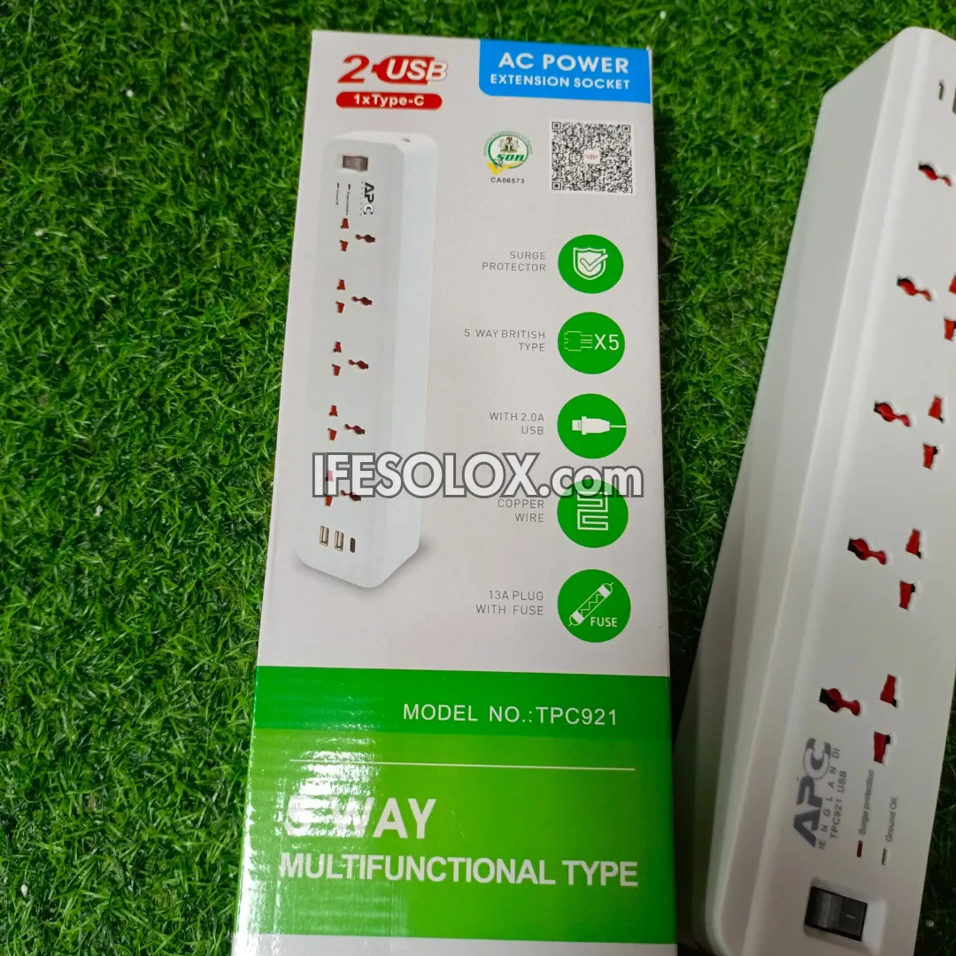 APC SurgeArrest 13AMPS Surge Protector Extension with 5 Sockets - Brand New