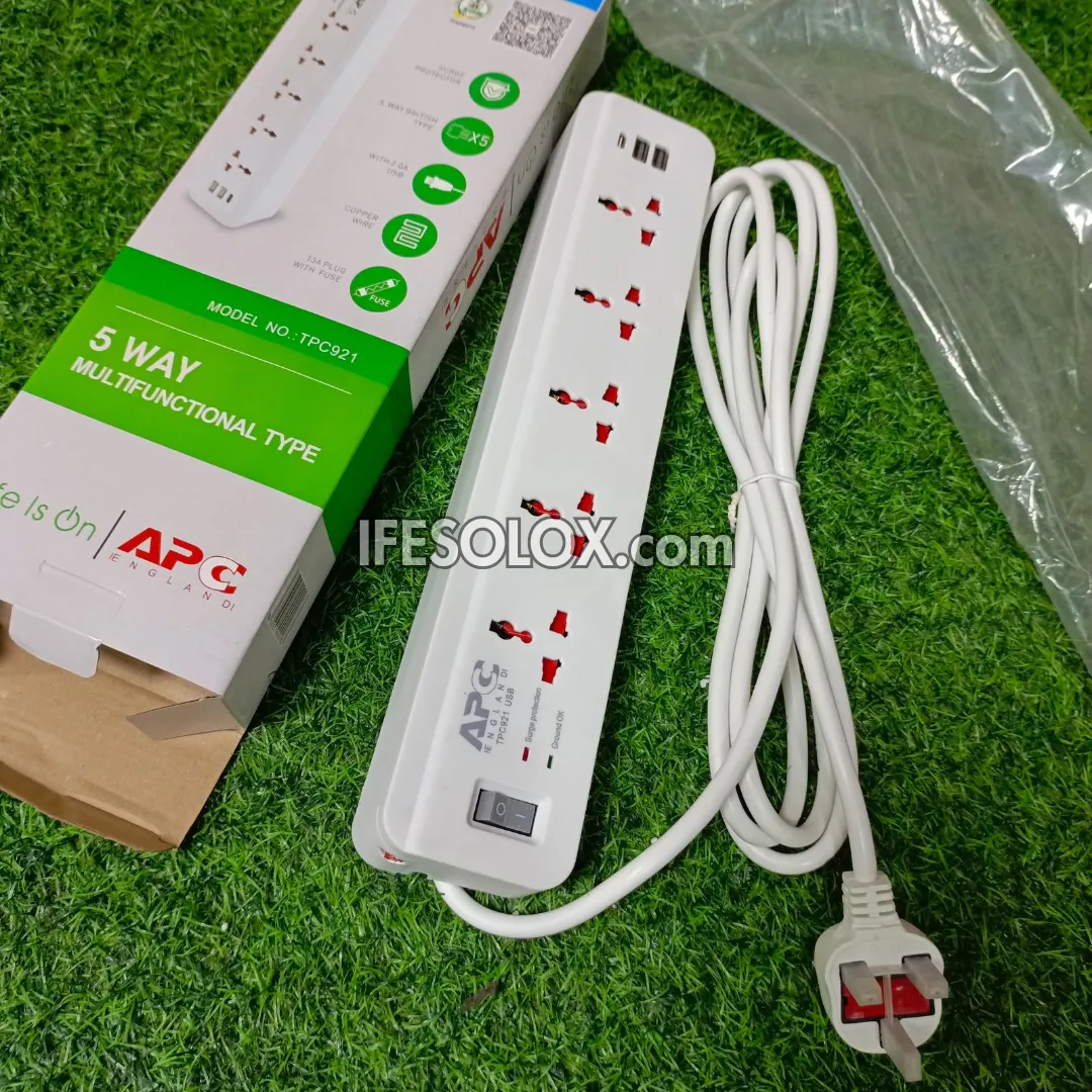 APC SurgeArrest 13AMPS Surge Protector Extension with 5 Sockets - Brand New