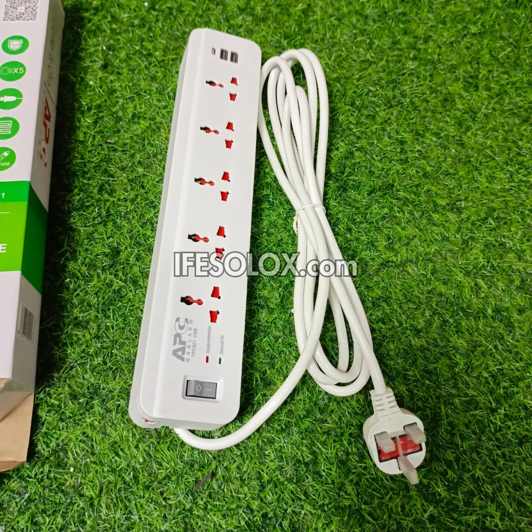 APC SurgeArrest 13AMPS Surge Protector Extension with 5 Sockets - Brand New