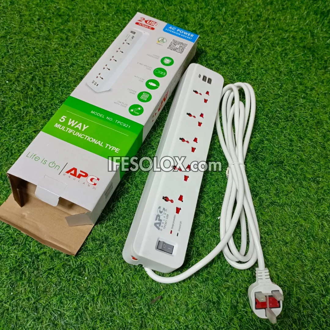 APC SurgeArrest 13AMPS Surge Protector Extension with 5 Sockets - Brand New