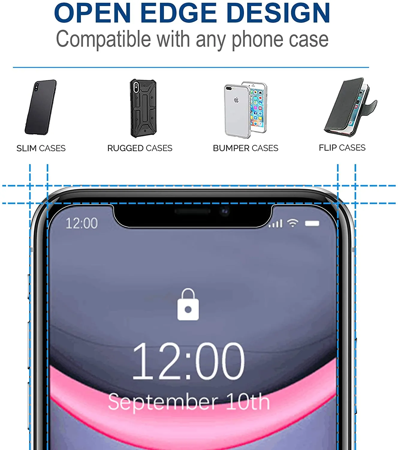 Arae 2 Pack Camera Lens Protector for iPhone 11   2 Pack Screen Protector, HD Tempered Glass Anti Scratch Work with Most Case, 6.1 inch