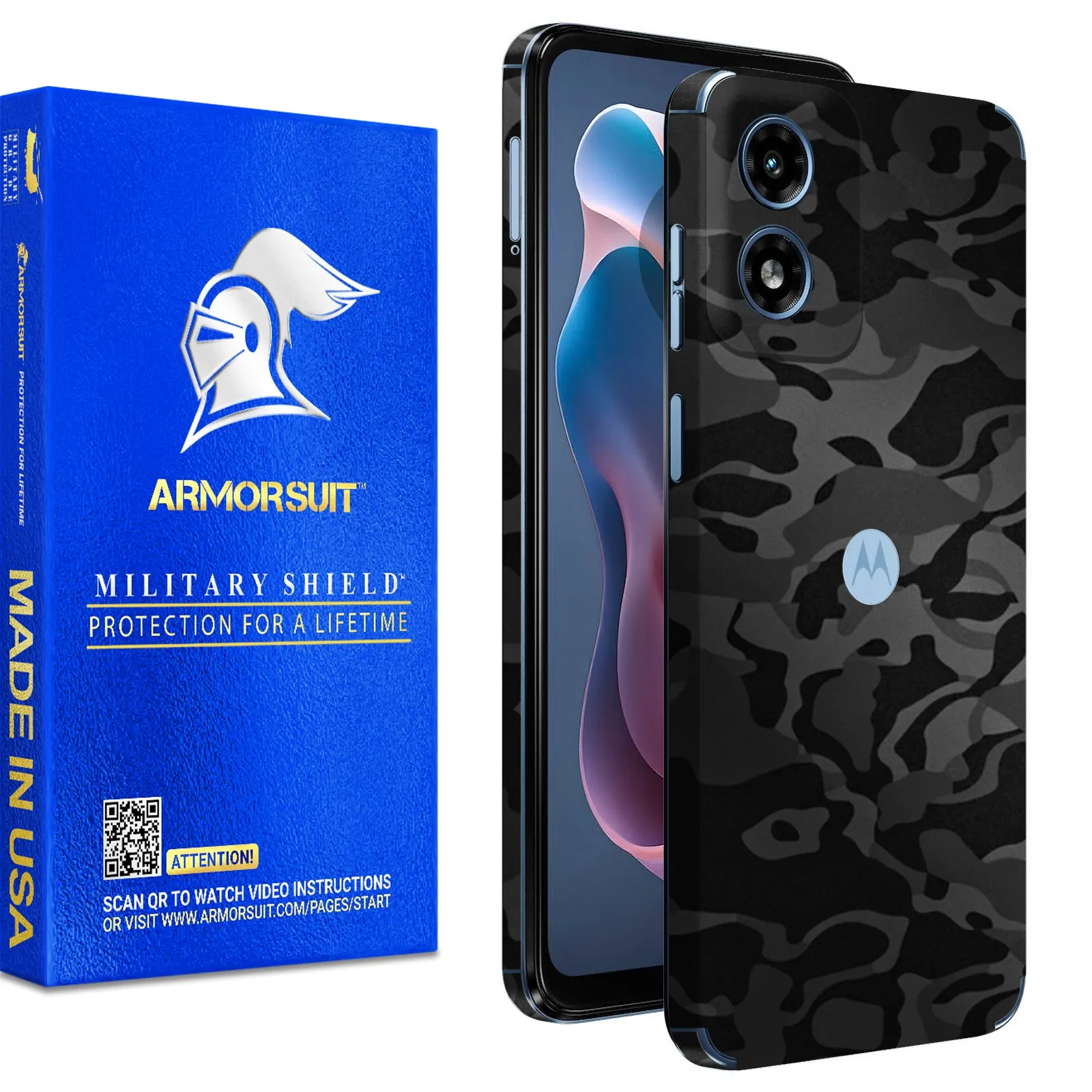 Armorsuit MilitaryShield Vinyl Skin Wrap Film for Motorola Moto G Play 2024