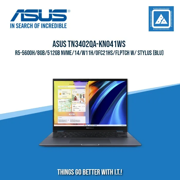 ASUS TN3402QA-KN041WS R5-5600H/8GB/512GB NVME/FLPTCH | BEST FOR STUDENTS AND FREELANCERS LAPTOP