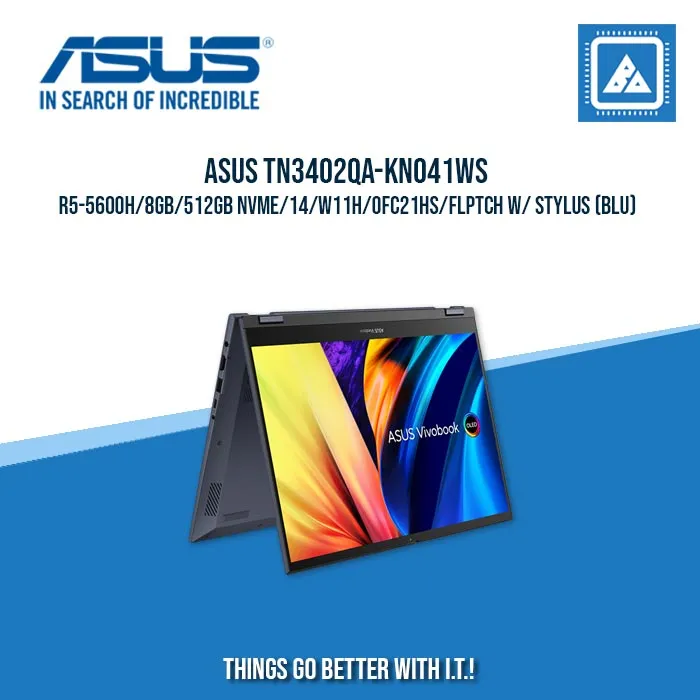 ASUS TN3402QA-KN041WS R5-5600H/8GB/512GB NVME/FLPTCH | BEST FOR STUDENTS AND FREELANCERS LAPTOP