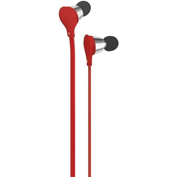 AT&T EBM01-Red Jive Noise-Isolating Earbuds with Microphone (Red)