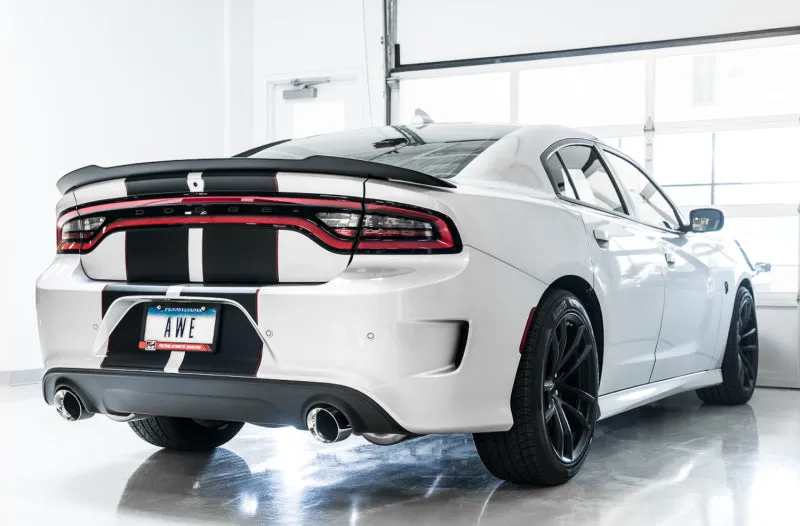 AWE Tuning 2017  Dodge Charger 5.7L Touring Edition Exhaust - Non-Resonated - Diamond Black Tips