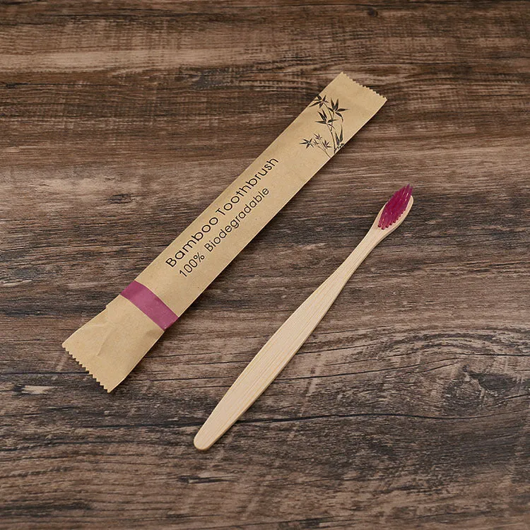 Bamboo Beauty Toothbrush - Flat Bamboo Paper Bag