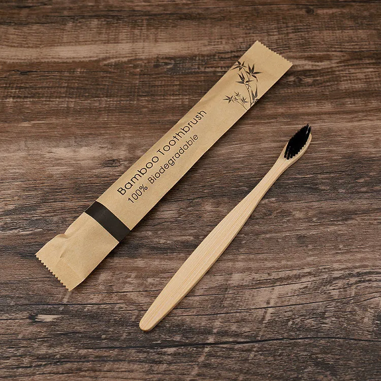 Bamboo Beauty Toothbrush - Flat Bamboo Paper Bag