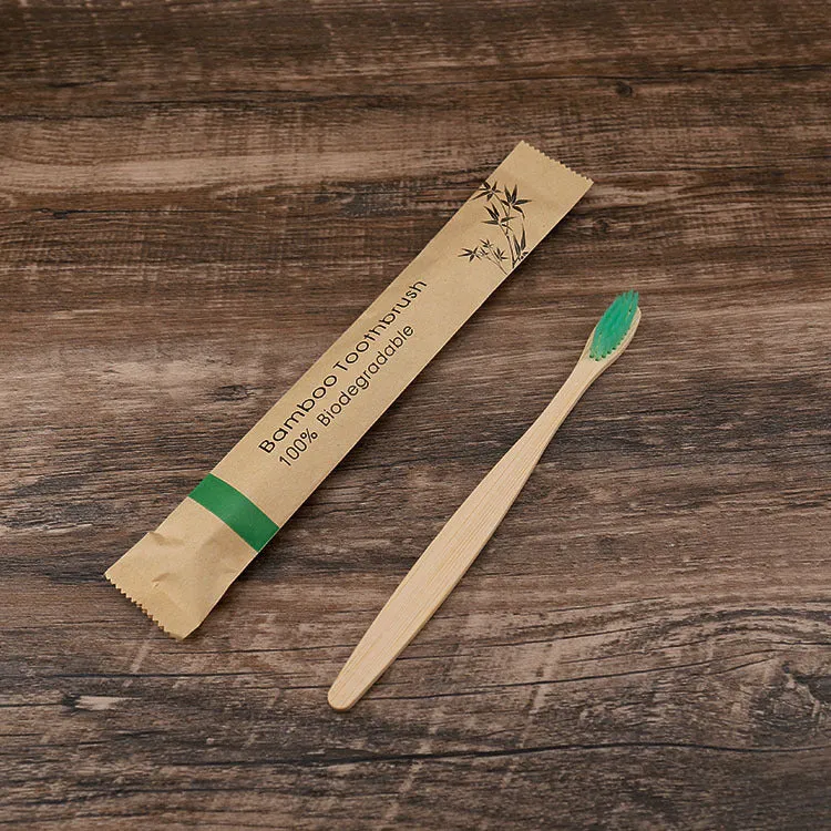 Bamboo Beauty Toothbrush - Flat Bamboo Paper Bag