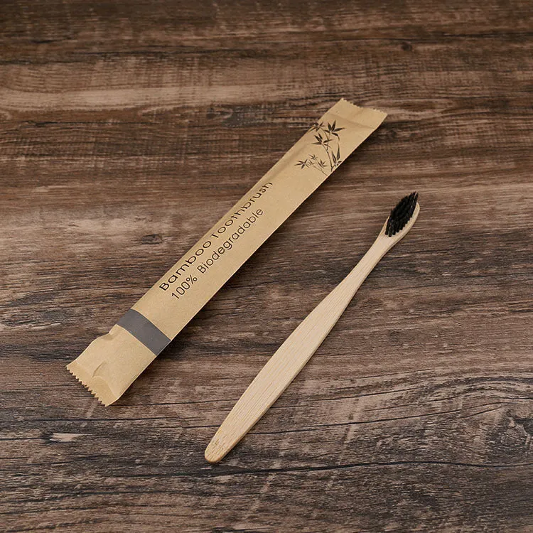 Bamboo Beauty Toothbrush - Flat Bamboo Paper Bag