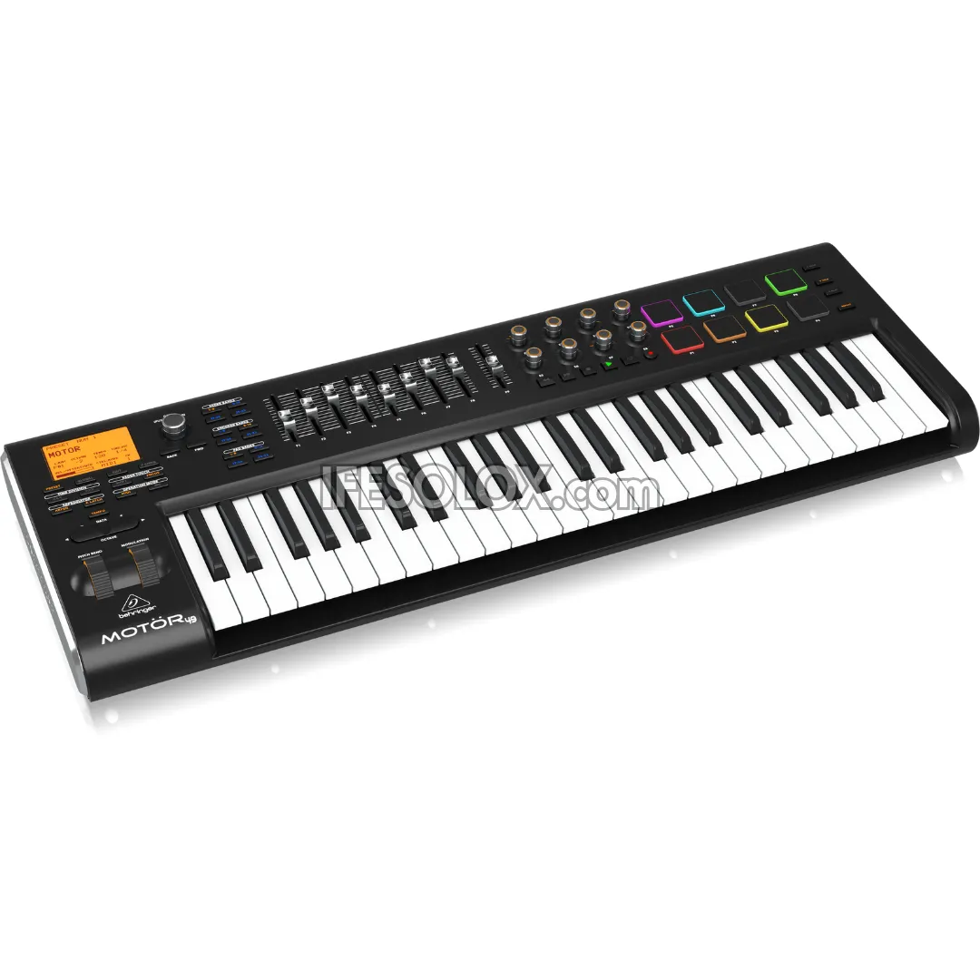 Behringer MOTOR 49 49-Key USB/MIDI Keyboard Controller with Motorized Faders and Touch Sensitive Pads - Brand New