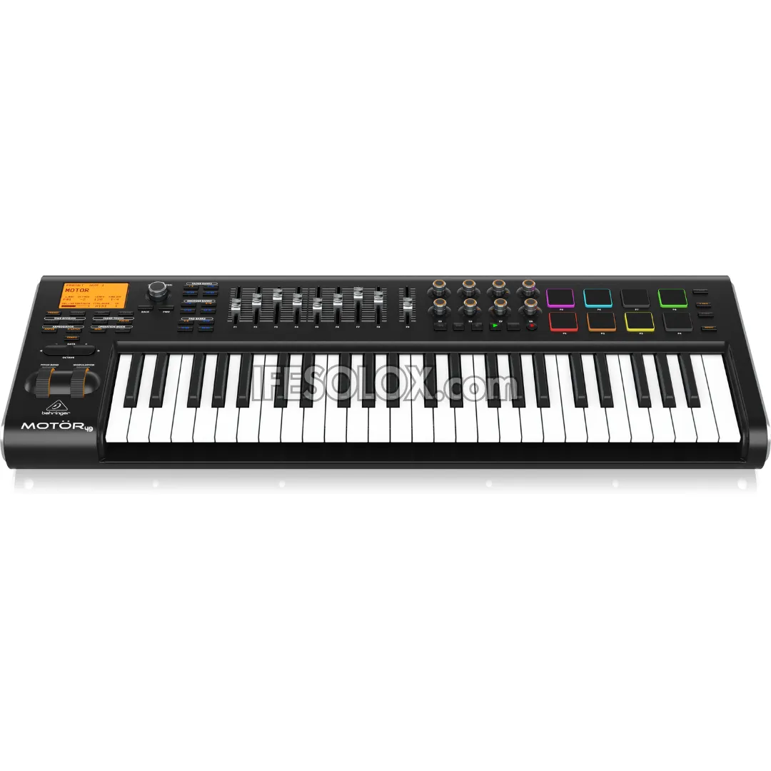 Behringer MOTOR 49 49-Key USB/MIDI Keyboard Controller with Motorized Faders and Touch Sensitive Pads - Brand New