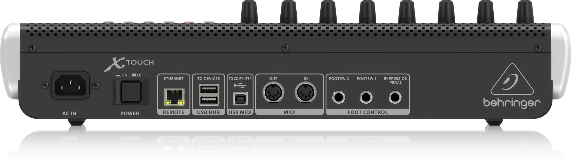 Behringer X-Touch Universal Control Surface with 9 Touch-Sensitive Motor Faders, LCD Scribble Strips and Ethernet/USB/MIDI Interface