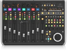 Behringer X-Touch Universal Control Surface with 9 Touch-Sensitive Motor Faders, LCD Scribble Strips and Ethernet/USB/MIDI Interface