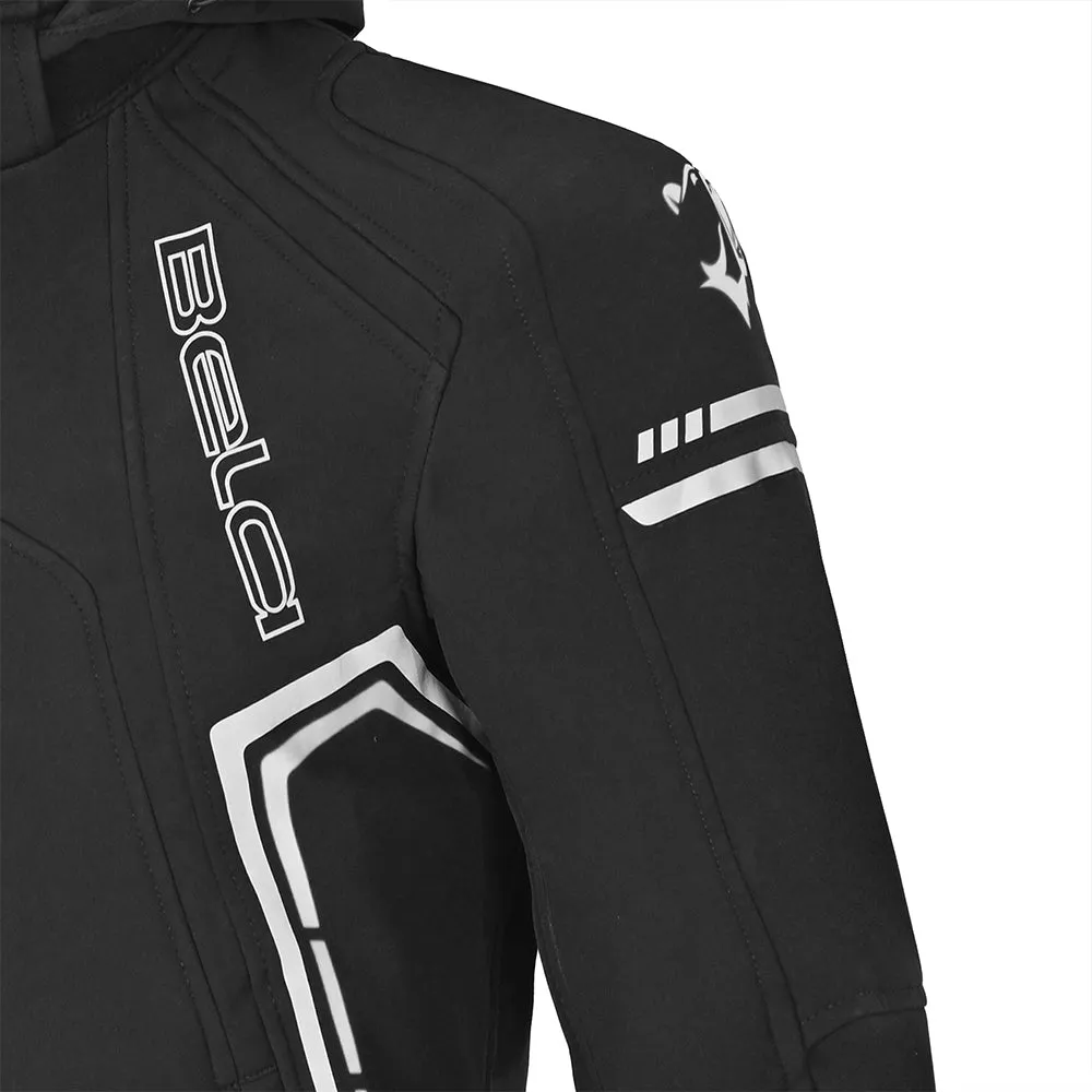 BELA Breeze Softshell Motorbike Riding Hoodie Black Gray