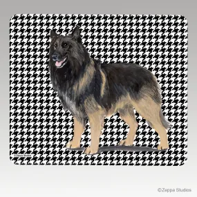 Belgian Tervuren Houndstooth Mouse Pad