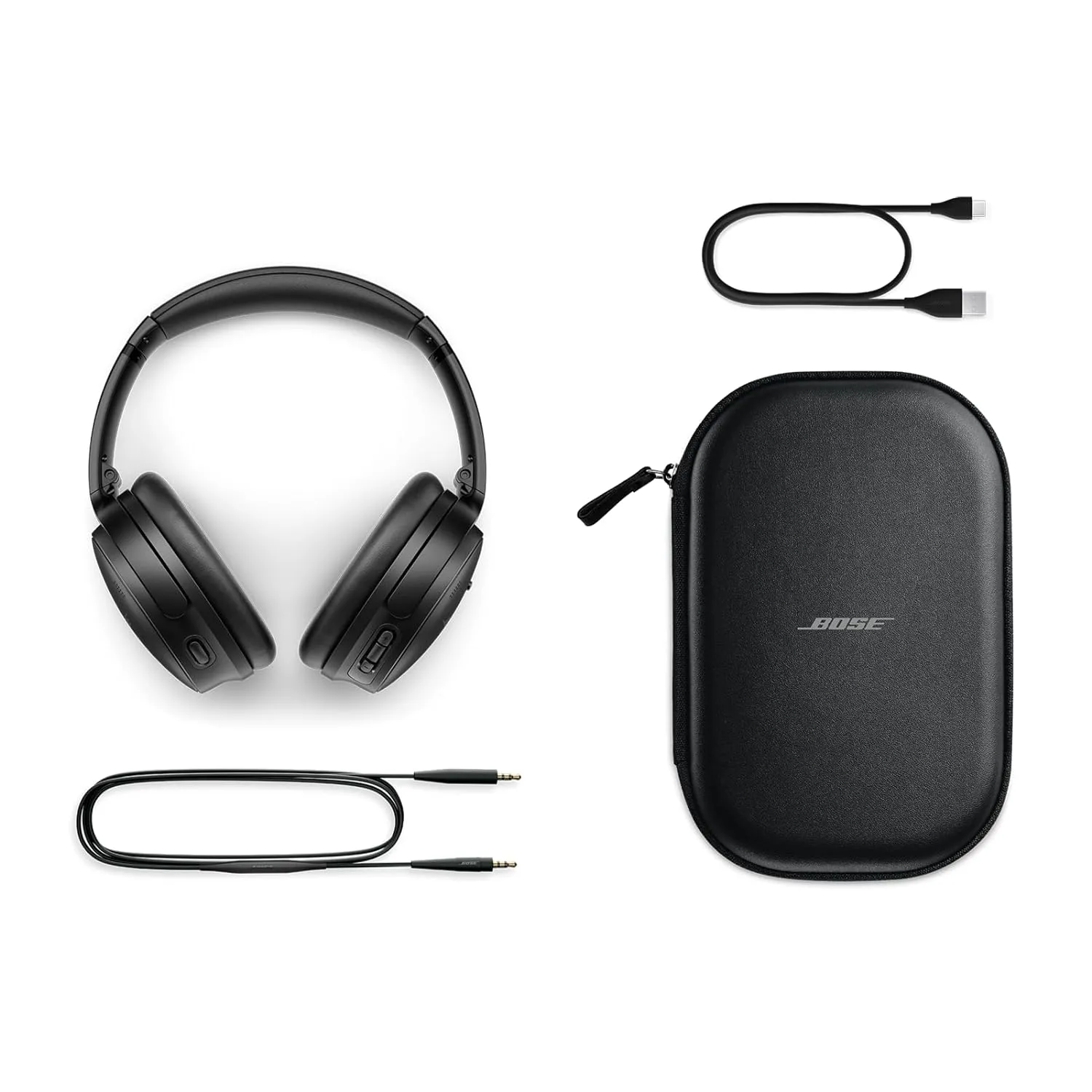 Bose Quiet Comfort Wireless Noise Cancelling Headphones, Bluetooth Over Ear Headphones with Up to 24 Hours of Battery Life - Black 884367-0100