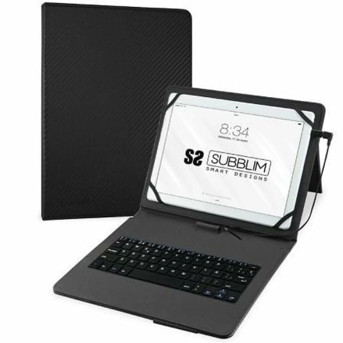 Case for Tablet and Keyboard Subblim SUB-KT1-USB001 Black Spanish Qwerty