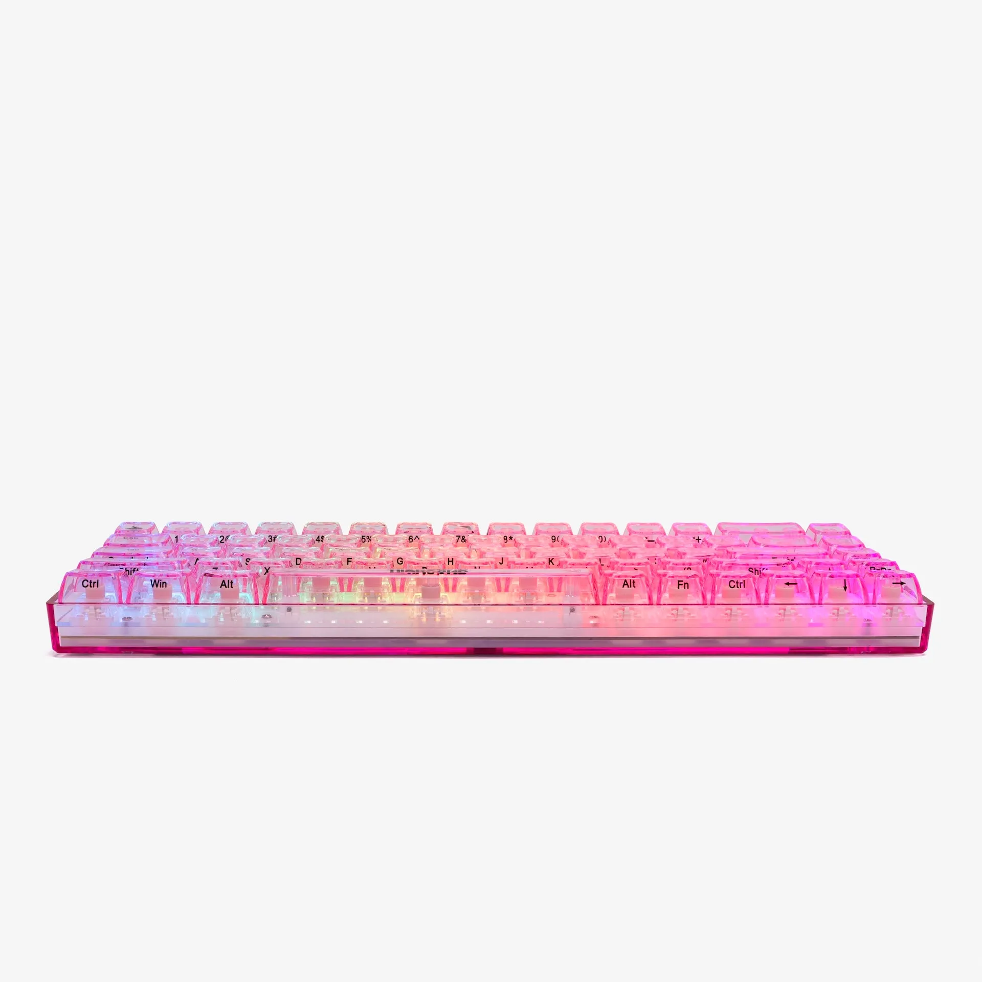 CLEAR ROSE QUARTZ Base 65 Keyboard (Honey V2 Switch)