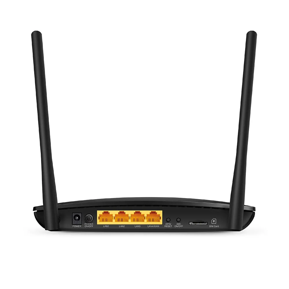 [CLEARANCE] TP-Link TL-MR6400 300Mbps Wireless N 4G LTE Router 2.4GHz with Built-in SIM Card Slot, 150Mbps 4G LTE Modem, 3x Fast Ethernet LAN Ports, 10/100Mbps LAN/WAN Port, Parental Controls, QoS, Cloud Support, Works with Tether App