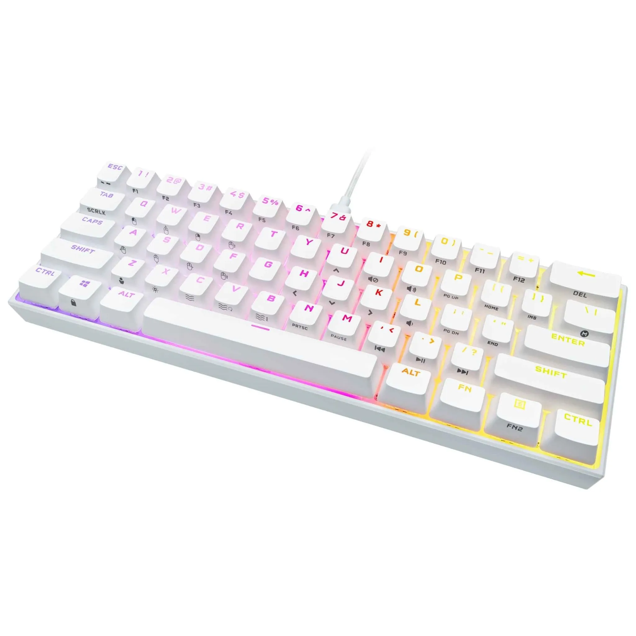 Corsair K65 RGB MINI 60% Mechanical Gaming Keyboard White (Cherry MX)